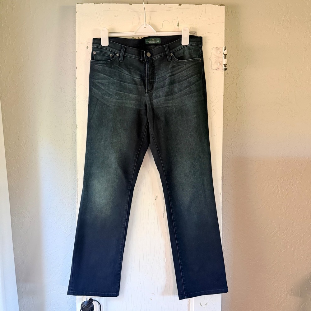 Lauren Ralph Lauren Modern Straight Jeans Dark Wash Indigo Blue Stretch Denim